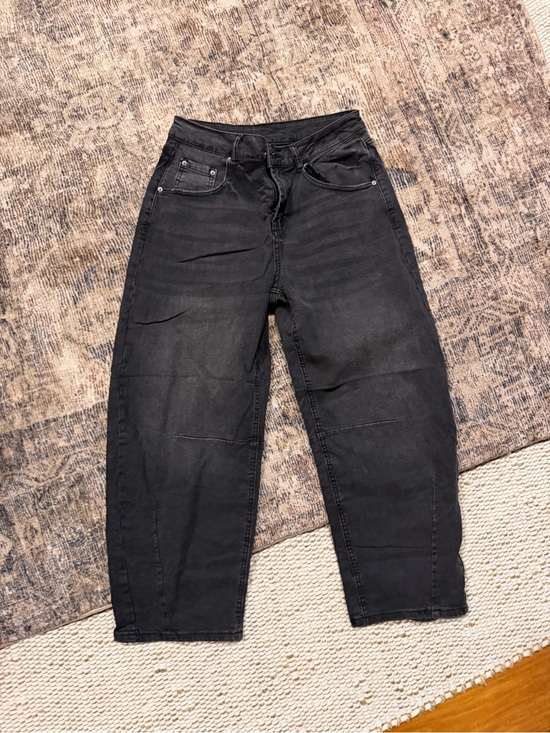 Sidefeel Denim - Women's Sidefeel Black Relaxed-Fit barrel Jeans sz 8